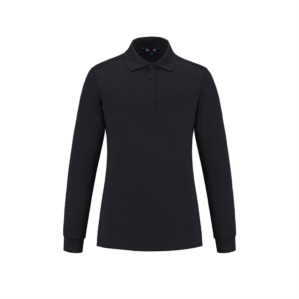 CX2 Ladies Long Sleeve Pique Mesh Polo